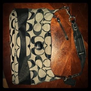 Vintage black and Gray coach shoulder bag